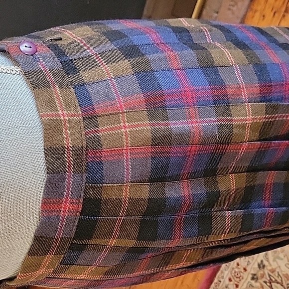 Vintage Tartan Wool Skirt - Picture 2 of 8
